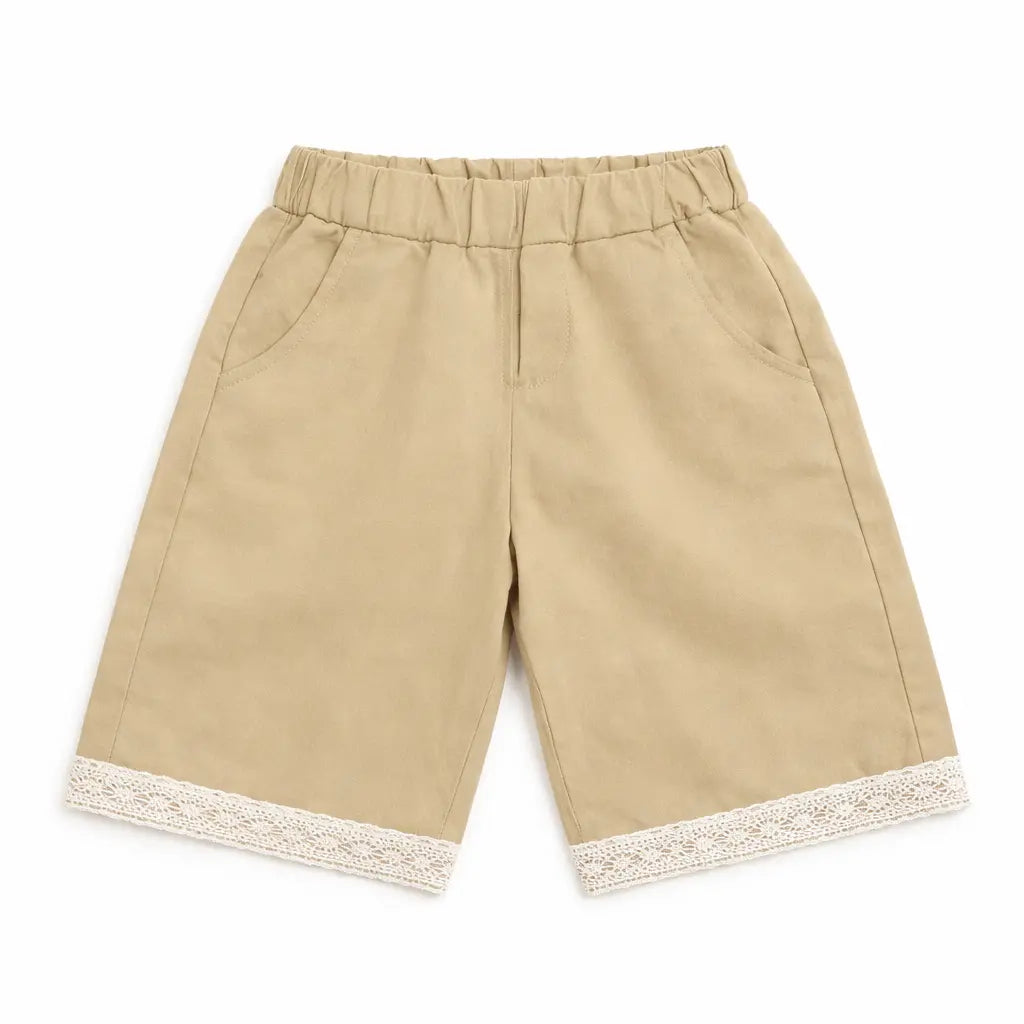 Embroidered Top with Beige Wide Leg Pants Set – 1 TO 6Y pants
