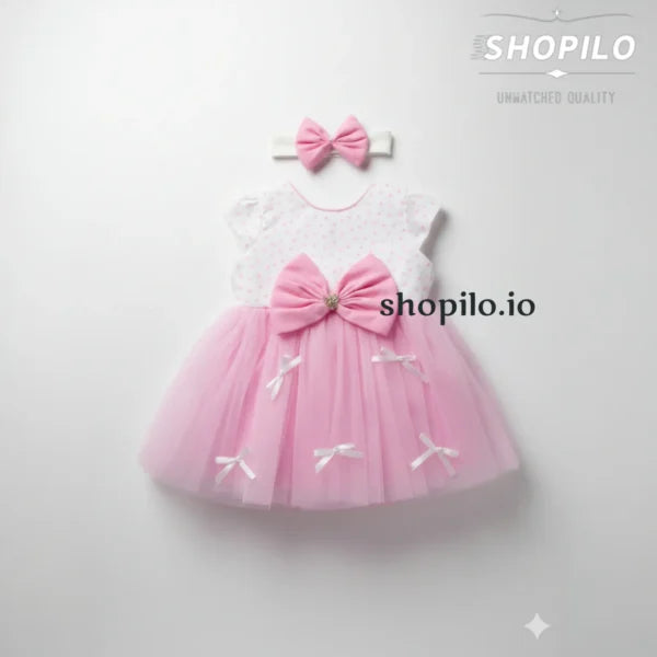Newborn to Infant Gift Box – Baby Girl Pink Party Dress