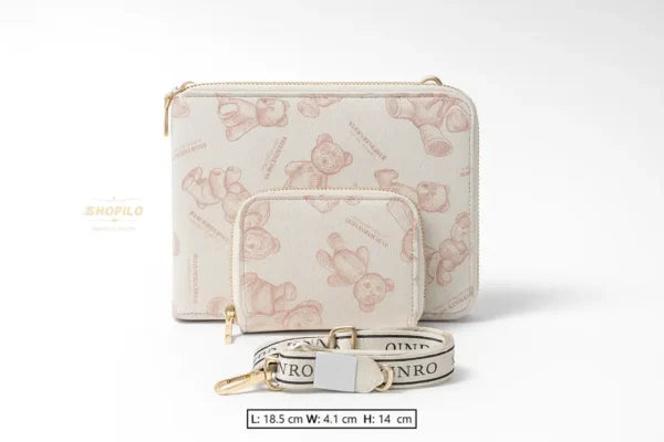 2 in 1 Zip Around Wallet OFF Pink