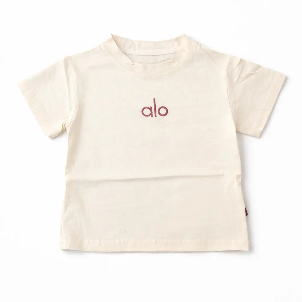 ALO Cream & Maroon T Shirt & Shorts with Waist Bag 1 to 6Y
