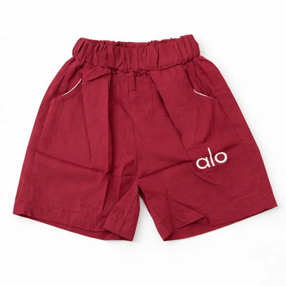 ALO Cream & Maroon T Shirt & Shorts with Waist Bag 1 to 6Y