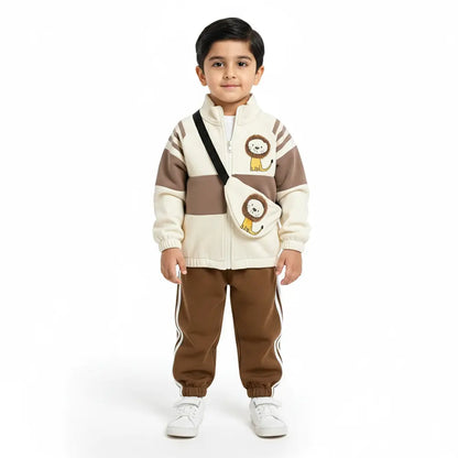 Adorable Imported Tracksuit Set Lion Cub Theme 4 Piece HOW IT LOOKS