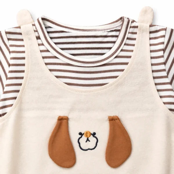 Baby Dog Print Romper Bodysuit Set Imported 6 to 24M