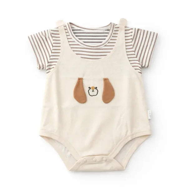 Baby Dog Print Romper Bodysuit Set Imported 6 to 24M