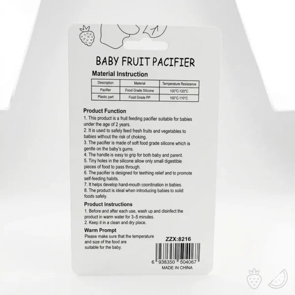 Imported Fruit Feeder Pacifier BPA Free Silicone for Babies