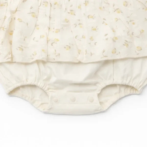 Baby Girls Floral Lace Romper – Imported Summer Outfit – 0 TO 24M