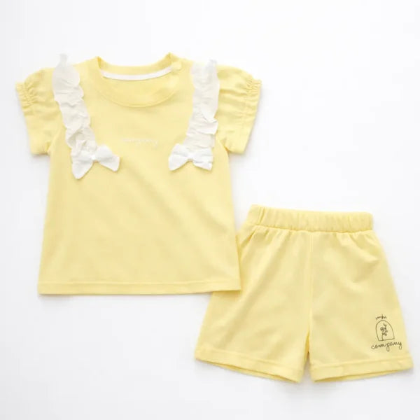 Baby Girls Shirt & Shorts Summer Outfit Set – Imported – 6M TO 24M