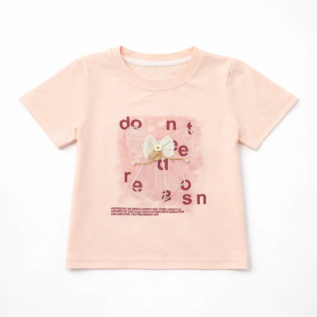 Imported Girls D R Summer T Shirt & Denim Shorts 1 to 5Y shirt