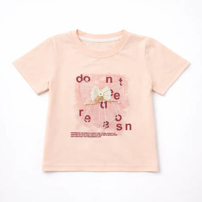 Imported Girls D R Summer T Shirt & Denim Shorts 1 to 5Y shirt