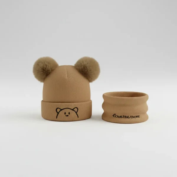 Cute Beanie Cap & Neck Warmer Set for Winters