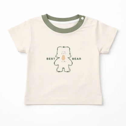 Bear Print T-Shirt & Shorts Set – 2Piece Imported Outfit (Imported) – 12M to 3Y shirt