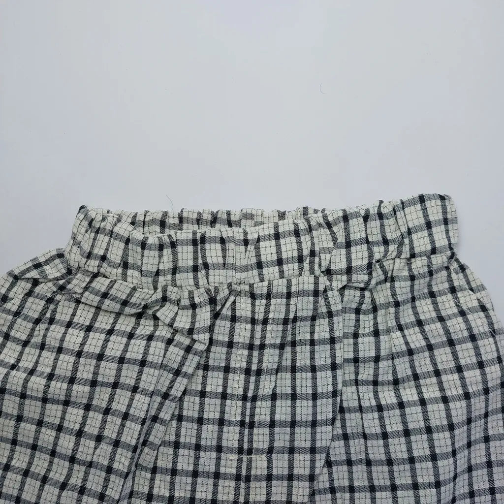 Black White Checkered 2-Pc Outfit Set – Pockets – 1 TO 5Y