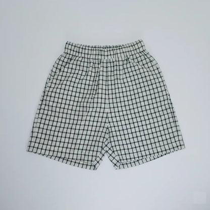 Black White Checkered 2-Pc Outfit Set – Pockets – 1 TO 5Y