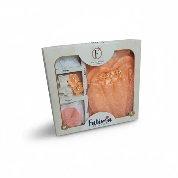 Cute Gift Pack, Newborn Baby Girls, 4PC Orange Color