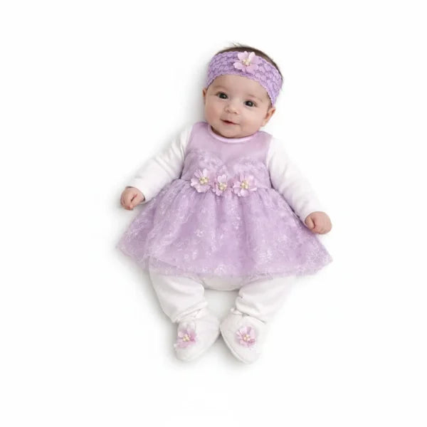 Cute Gift Pack, Newborn Baby Girls, 4PC Orange Color