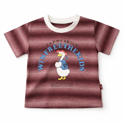 Duck Denim Dungaree Romper Set Imported 1 to 6Y shirt front view