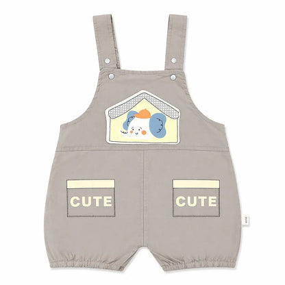 Elephant Print T Shirt and Dungaree 2 Piece Imported 1 to 4Y