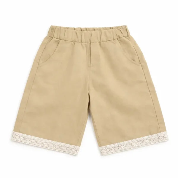 Embroidered Top with Beige Wide Leg Pants Set – 1 TO 6Y