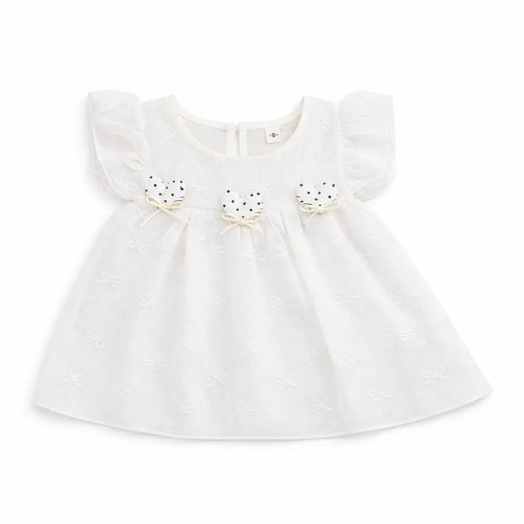 Embroidered Top with Beige Wide Leg Pants Set – 1 TO 6Y shirt