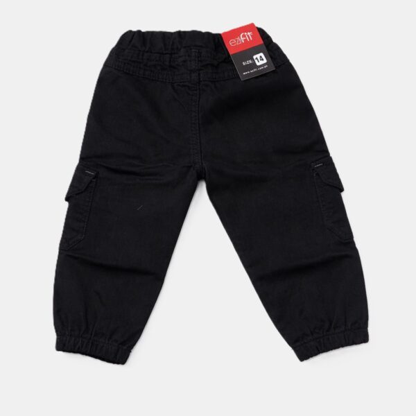 EziFit Cotton Cargo Pants Diaper Friendly Stretchabl Black – 0 TO 2Y