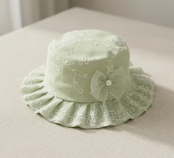 Floral Lace Embroidery Bucket Hat for Summer – 6 Colors