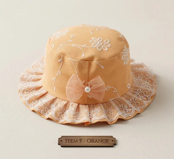 Floral Lace Embroidery Bucket Hat for Summer – 6 Colors