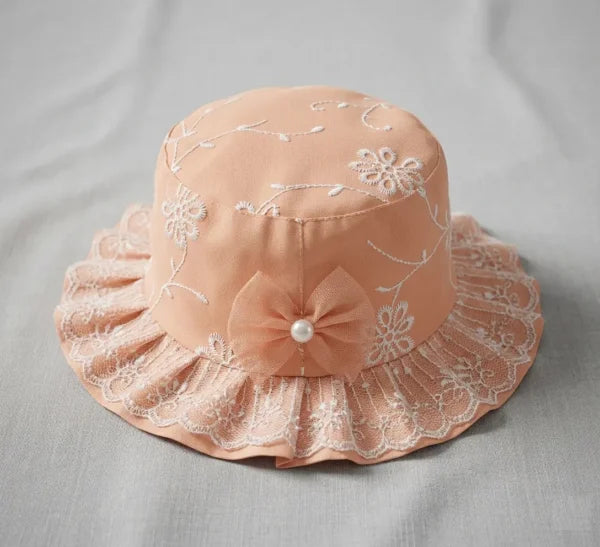 Floral Lace Embroidery Bucket Hat for Summer – 6 Colors
