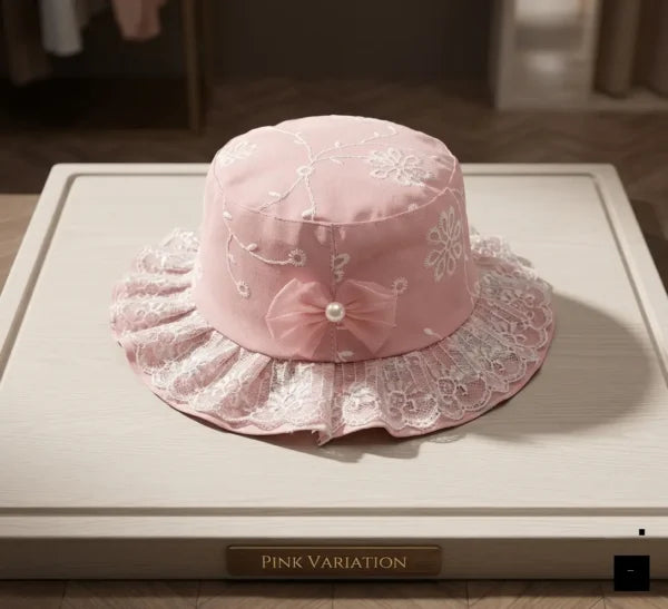 Floral Lace Embroidery Bucket Hat for Summer – 6 Colors