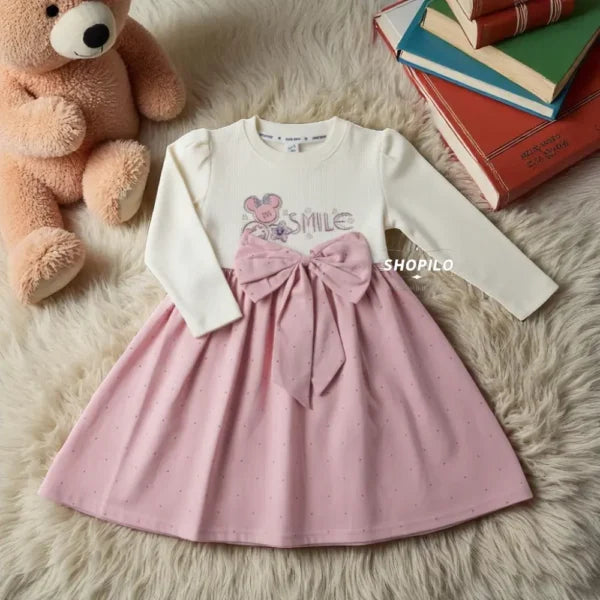 Adorable Cotton Blend Frock & Party Dress for Girls – Knee Length – 4 Sizes