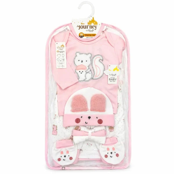 IKG Newborn Baby 10 Piece Gift Set Cotton Full Sleeve