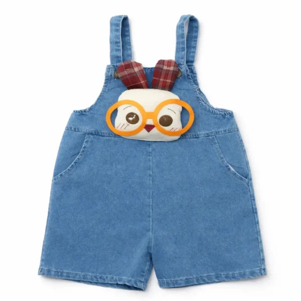 Imported 2-Piece Denim Dungaree Set – Cartoon Patch 1 TO 6Y