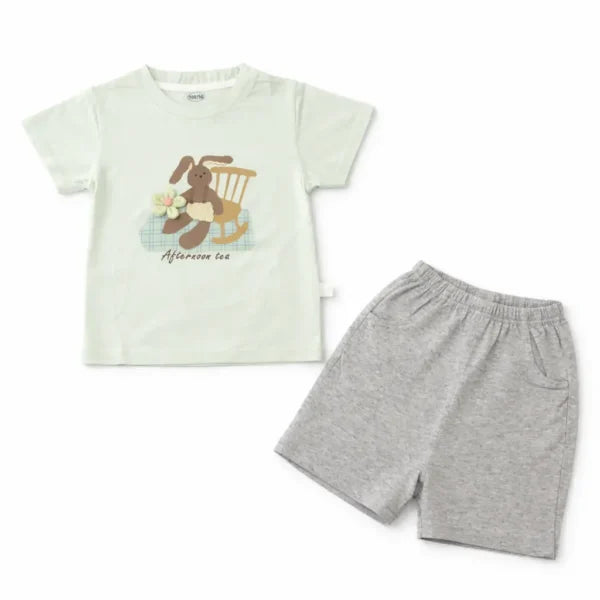 Imported Bunny Afternoon Tea T Shirt and Shorts 1 to 4Y