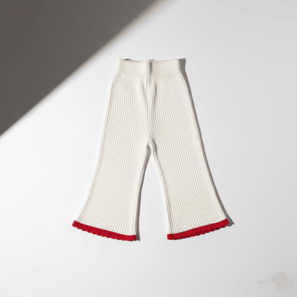 Imported Red & White Stylish Outfit for Girls – Bow Accents and Furry Sleeves