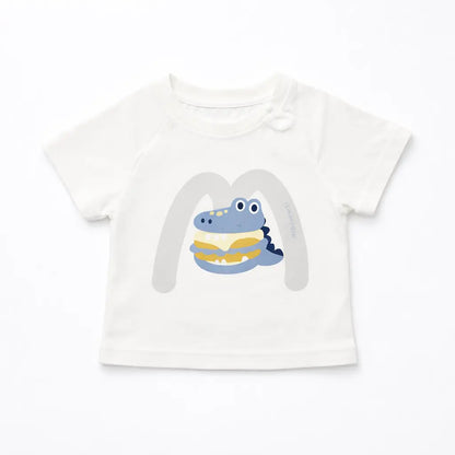 Imported Cartoon T-Shirt & Shorts Summer Outfit – 2 Colors – 6M TO 24M grey shirt