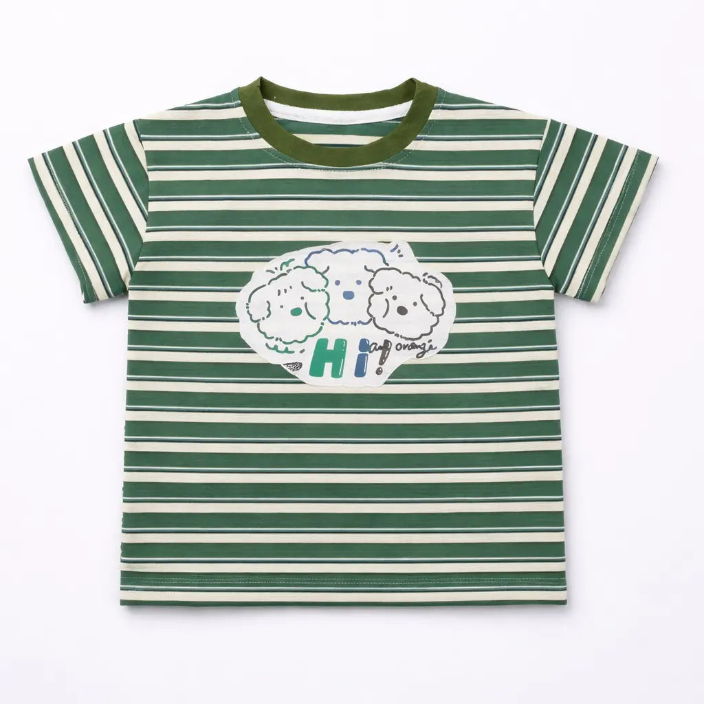 Imported T-Shirt & Shorts Dog Print Summer Outfit for Boys – 1 TO 5Y