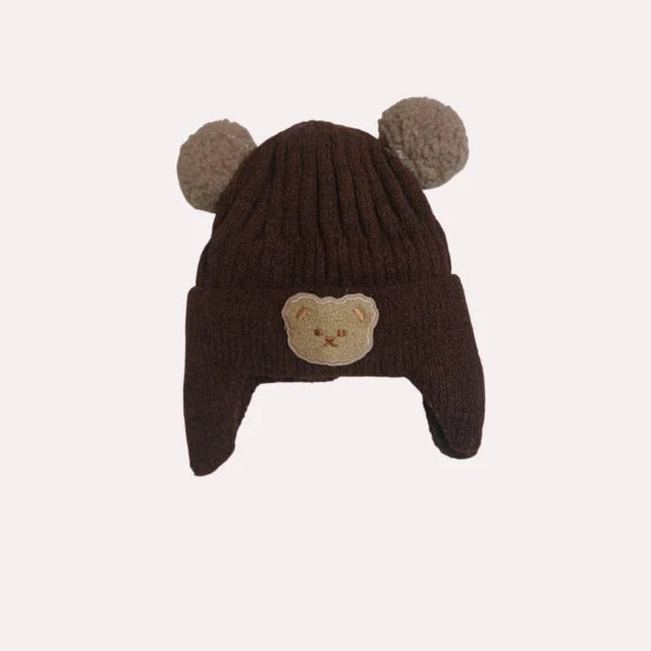 Knitted Winter Cap Available in 4 Colors (1Y-30M)- Cute Teddy Ear – Imported