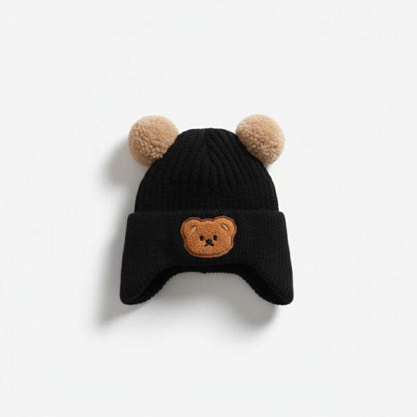 Knitted Winter Cap Available in 4 Colors (1Y-30M)- Cute Teddy Ear – Imported