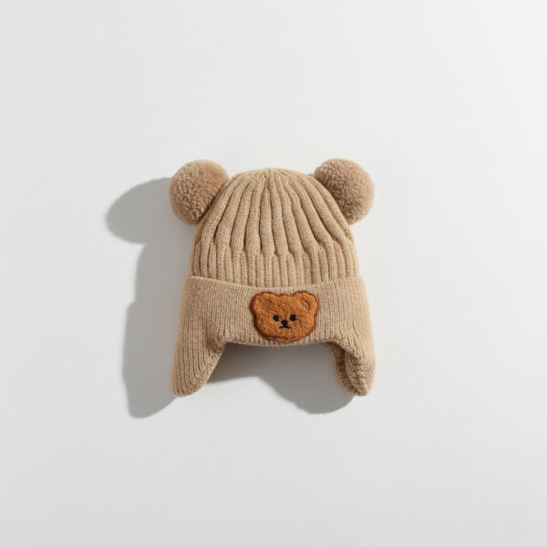 Knitted Winter Cap Available in 4 Colors (1Y-30M)- Cute Teddy Ear – Imported
