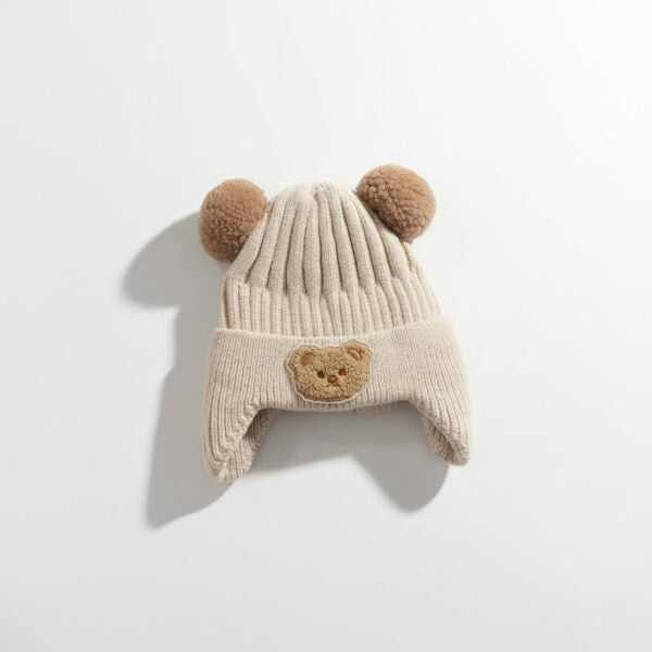 Knitted Winter Cap Available in 4 Colors (1Y-30M)- Cute Teddy Ear – Imported