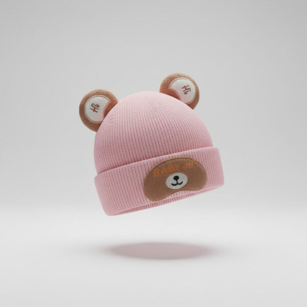 Knitted Winter Cap – Baby Bear Ears (6M-18M) – 6 Colors – Imported