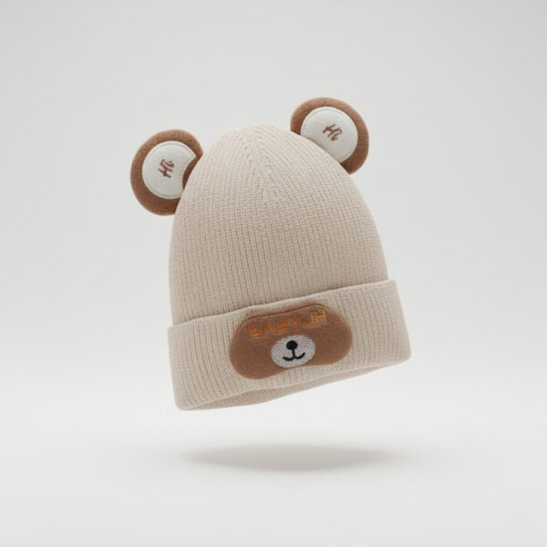 Knitted Winter Cap – Baby Bear Ears (6M-18M) – 6 Colors – Imported