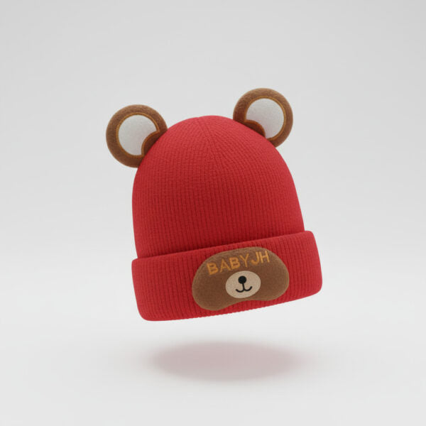 Knitted Winter Cap – Baby Bear Ears (6M-18M) – 6 Colors – Imported
