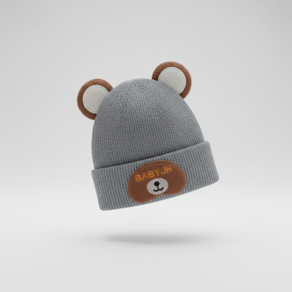 Knitted Winter Cap – Baby Bear Ears (6M-18M) – 6 Colors – Imported