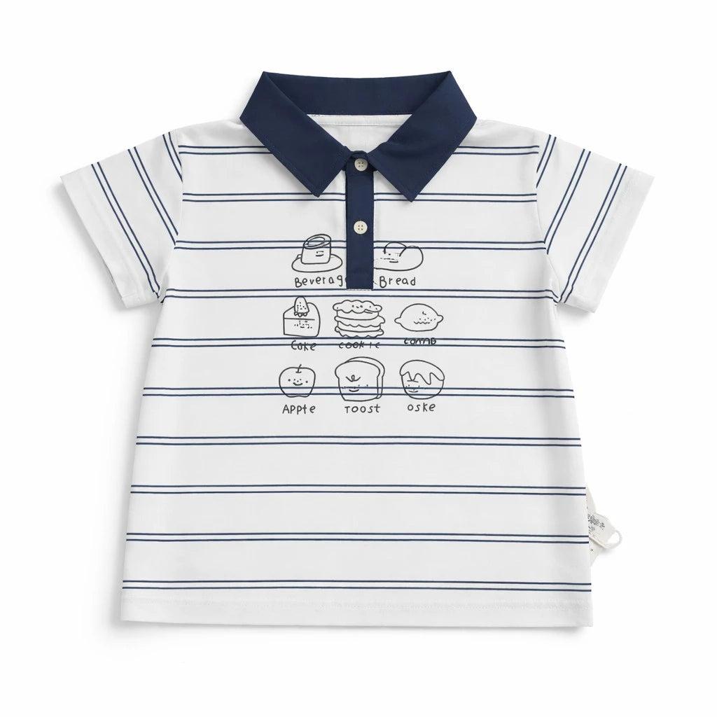 Striped Polo Shirt & Navy Shorts for Summer – 1 TO 5Y