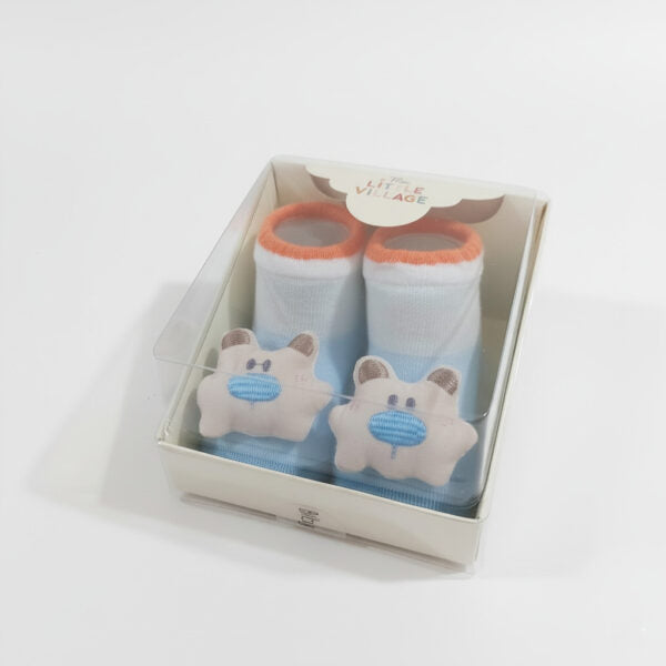 The Little Village Baby Socks (Soft Cotton) – 3D Animal Design