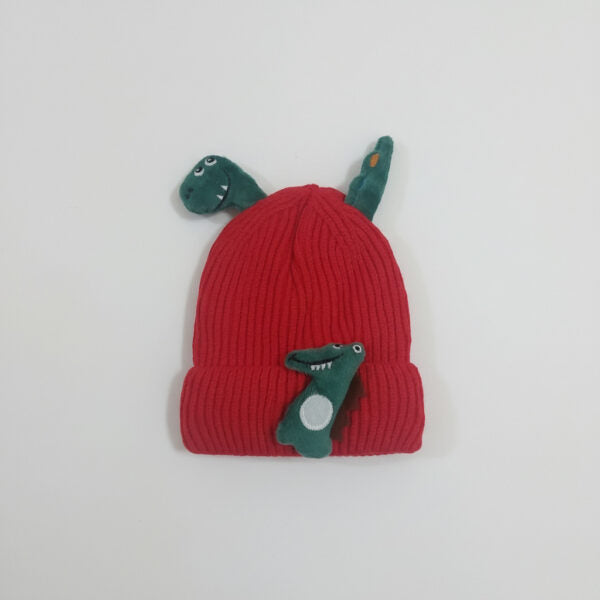 Winter Cap for Kids – Cute Dinosaur Knit (6M-18M) – 6 Colors Available – Imported
