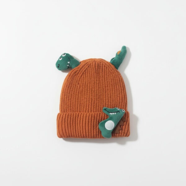 Winter Cap for Kids – Cute Dinosaur Knit (6M-18M) – 6 Colors Available – Imported
