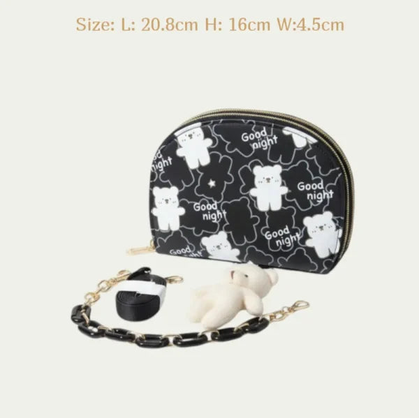 2 in 1 Semi Circular Zip Closure Bag