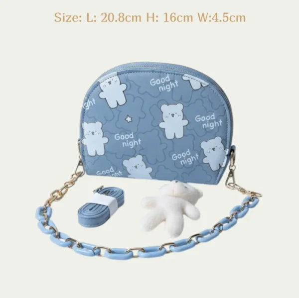2 in 1 Semi Circular Zip Closure Bag
