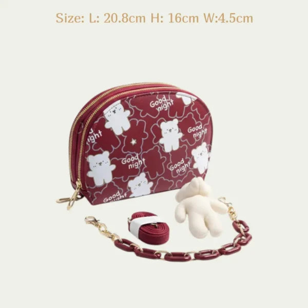 2 in 1 Semi Circular Zip Closure Bag